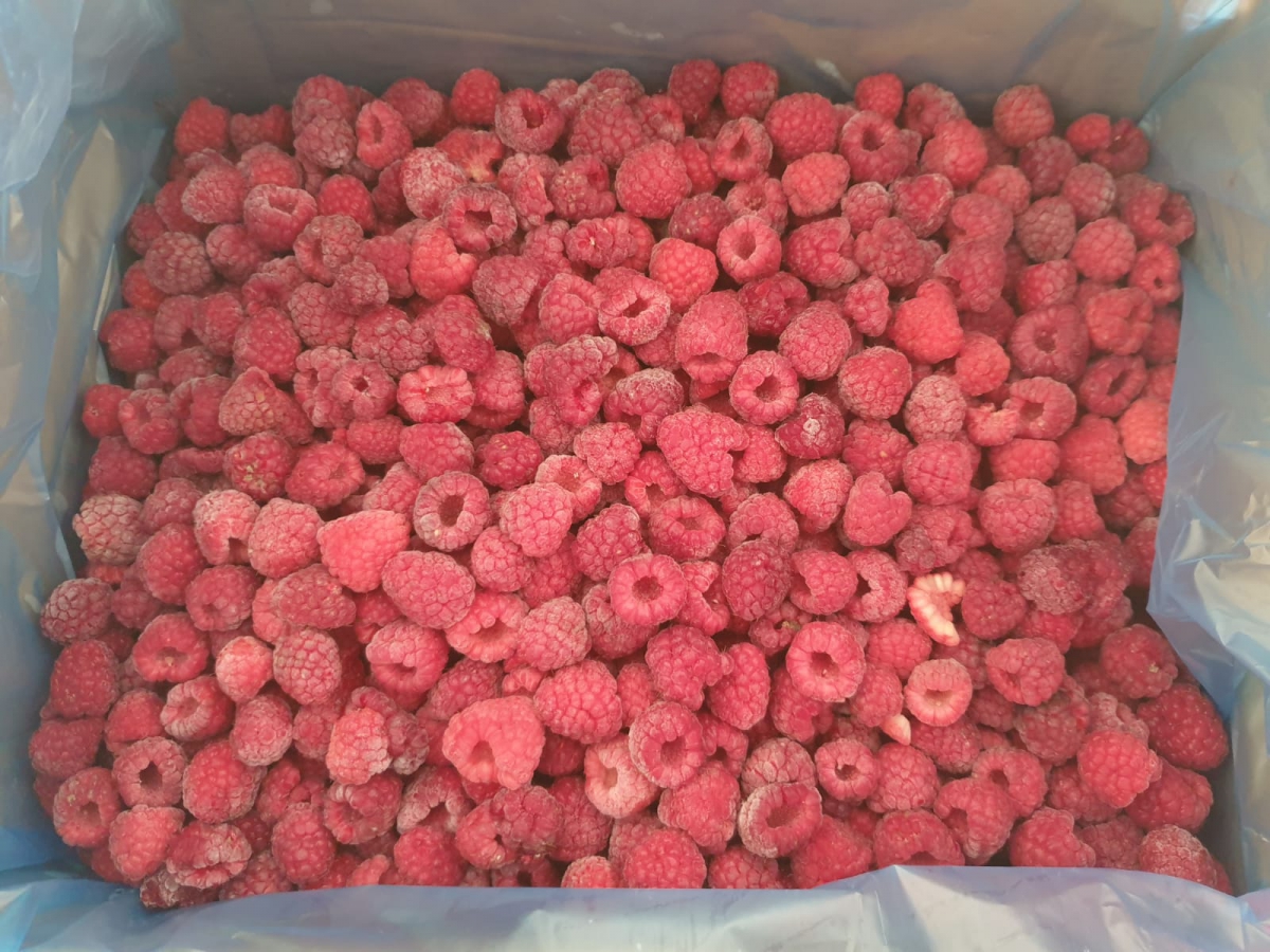 Frozen raspberries
