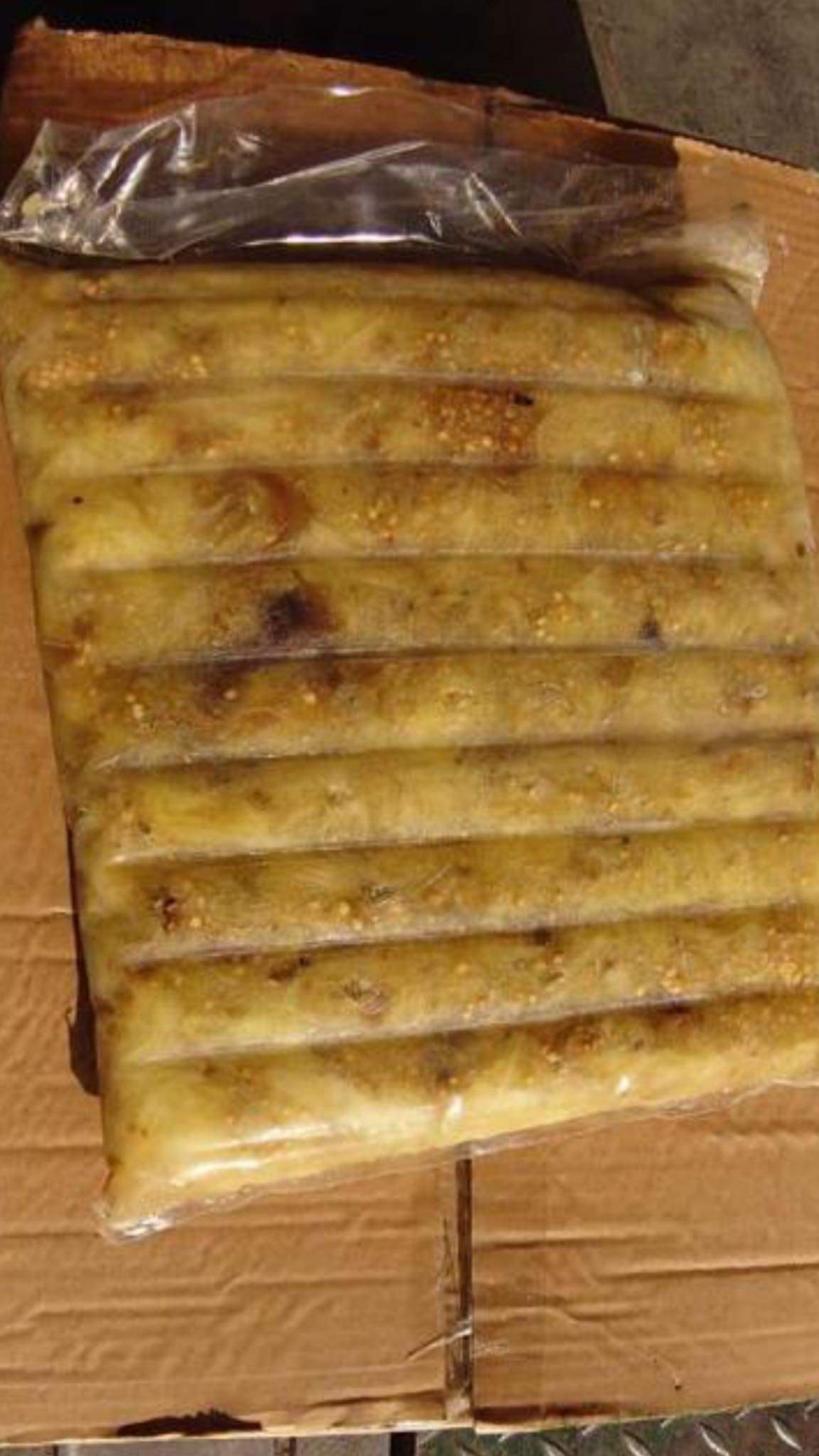 Frozen grilled eggplant